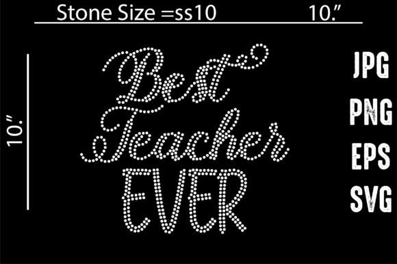 Best Teacher Ever Rhinestone Template Review