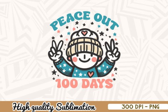 Celebrate 100 Days with Peace out 100 Days of School Png