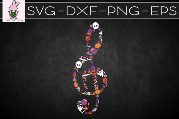 Halloween Music Note for Embroidery Projects