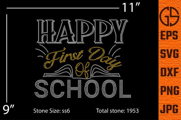 Happy First Day of School Rhinestone Review