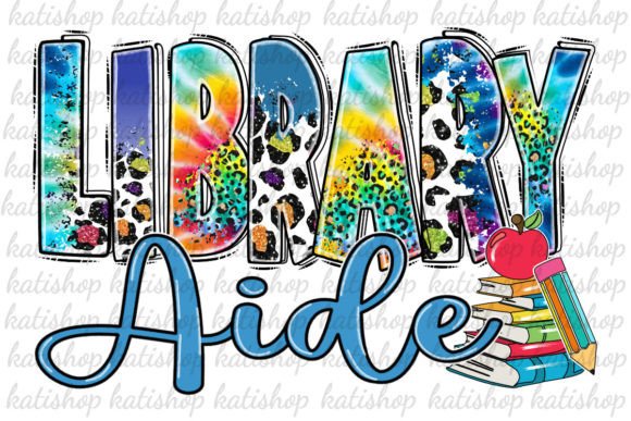 Library Aide Teacher Tie-Dye Sublimation Review