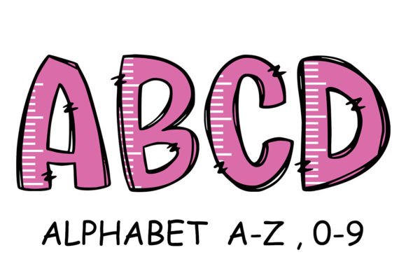 Pink Ruler School Alphabet Letters Review