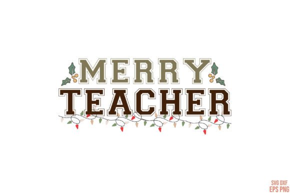 Retro Christmas Merry Teacher: A Festive Design Review