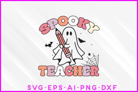 Spooky Teacher Halloween Groovy Retro