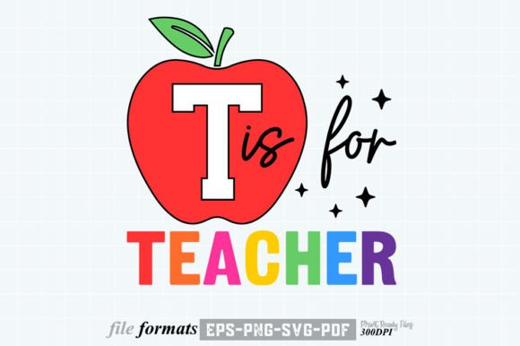 T is for Teacher: A Charming Retro Quote Design