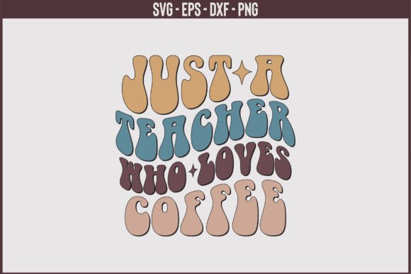 Teacher's Coffee Retro: A Charming Embroidery Design